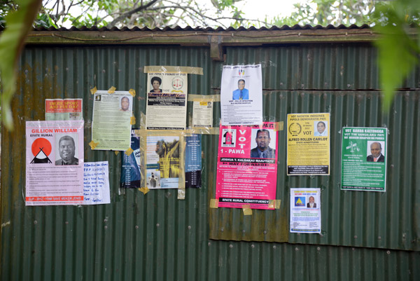 Vanuatu election posters, Mele Maat, Efat