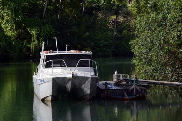 One of the dive boats of Beqa Adventure Divers