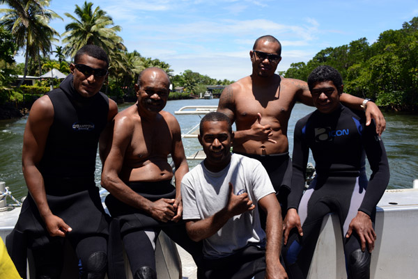 The dive crew from Beqa Adventure Divers