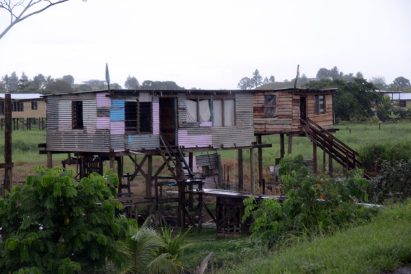 Tin hut on stilts along the Queen's Highway