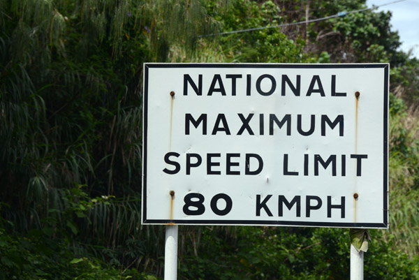Queen's Highway - Natioanl Speed Limit 80 kmph