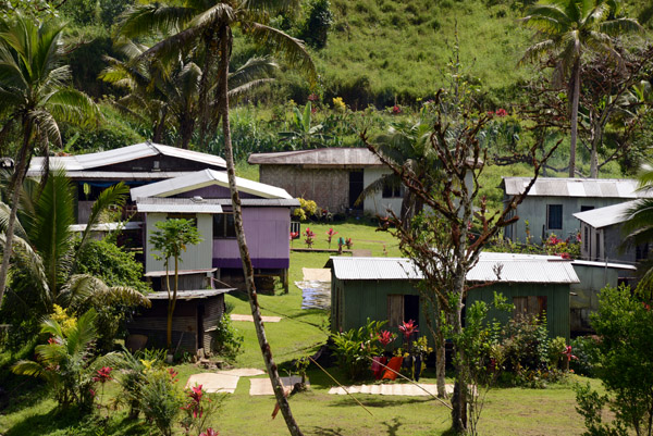 Clean and orderly village 2.7 km east of Namosi with its simple huts, mostly tin
