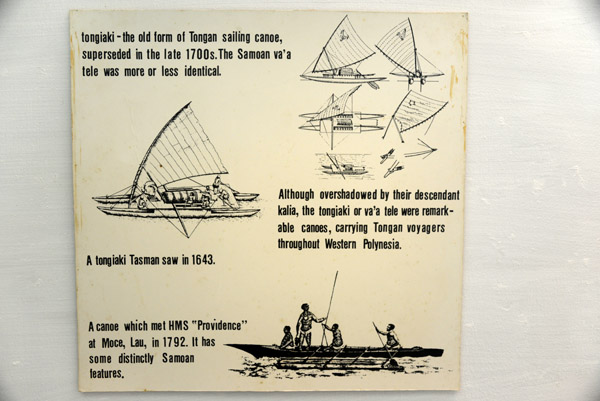 Tongiaki - the old form of Tongan sailing canoe