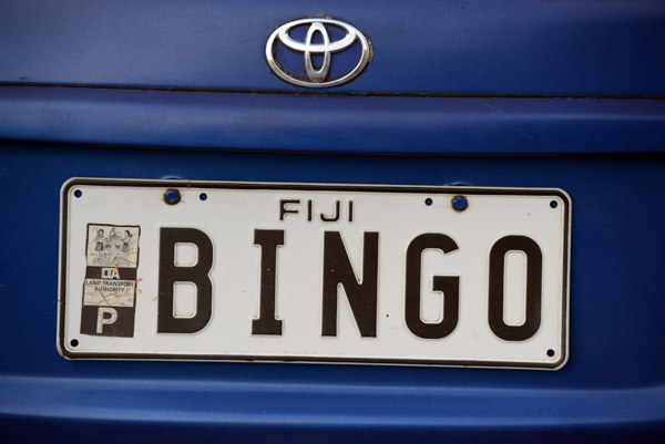 Fiji license plate - BINGO