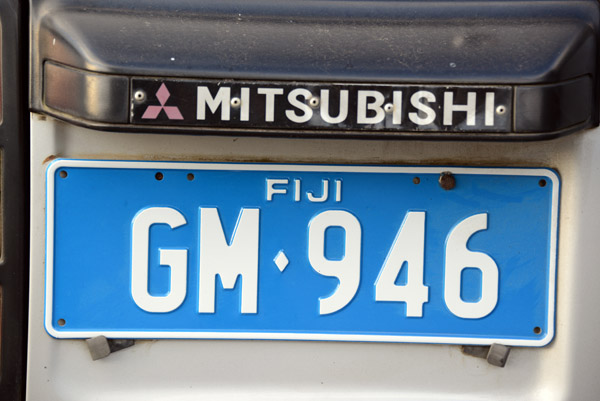 Fiji license plate - Government (blue)