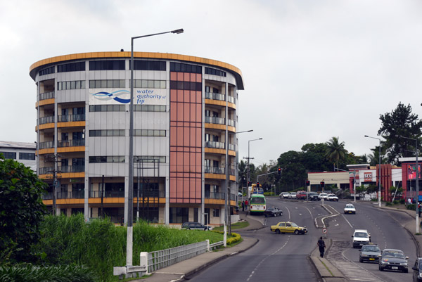 Kings Road passing the Water Authority of Fiji leaving Suva