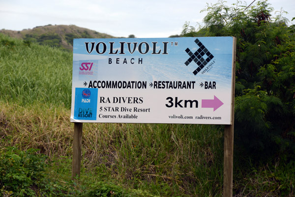 Turnoff for Volivoli Beach and Ra Divers, north Viti Levu-Fiji
