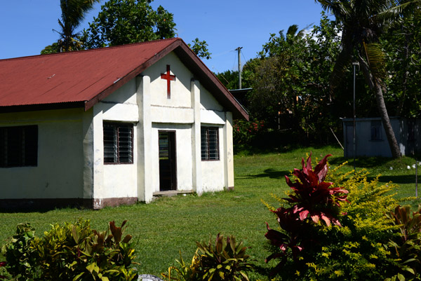 A small concrete church, Naivuvuni Village on the north coast of Viti Levu