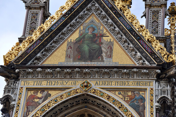 Albert Memorial canopy mosaic - Painting, Apelles and Raphael