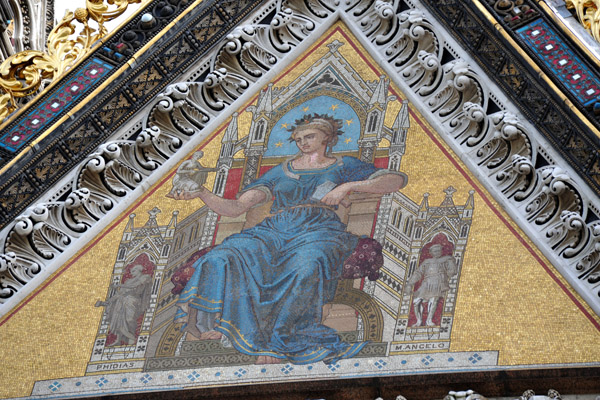 Albert Memorial canopy mosaic - Sculpture, Phidias and Michaelangelo