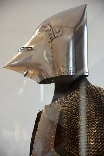 Knight's Equipment - Helmet ca 1380 France, Chainmail ca 1350 Nrnberg