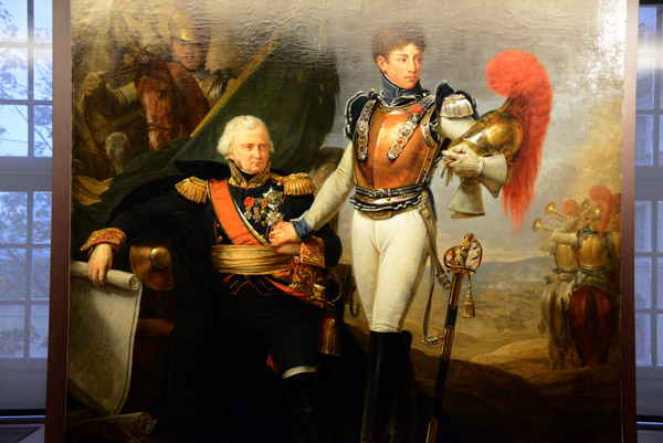 General de Lariboisire bidding farewell to his son, Lt. of the 1st Carabineers at the Battle of Borodino, 7 Sept 1812