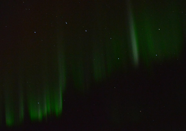 Aurora borealis and the Big Dipper, Northern Alberta, Canada