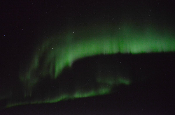 Aurora borealis and the Big Dipper, Northern Alberta, Canada