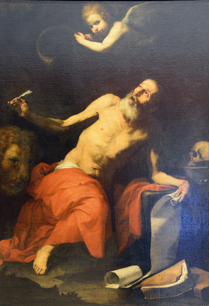 St. Jerome and the Angel, Jos de Ribera, 1626