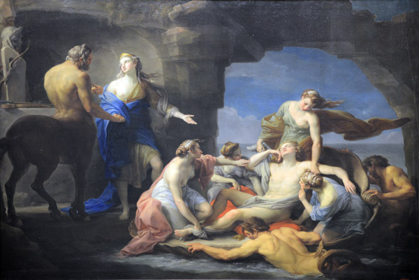Chiron returns Achilles to his mother Thetis, Pompeo Girolamo Batoni, 1770