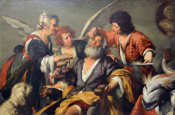 Tobias Healing his Father, Bernardo Strozzi (1581-1644)