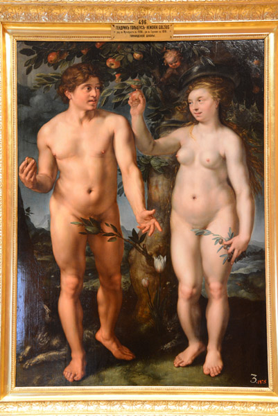 Adam and Eve, Hendrick Goltzius, 1608