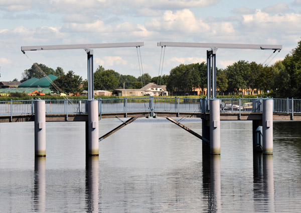 Drawbridge in Friedrichstadt similar to those in the Netherlands
