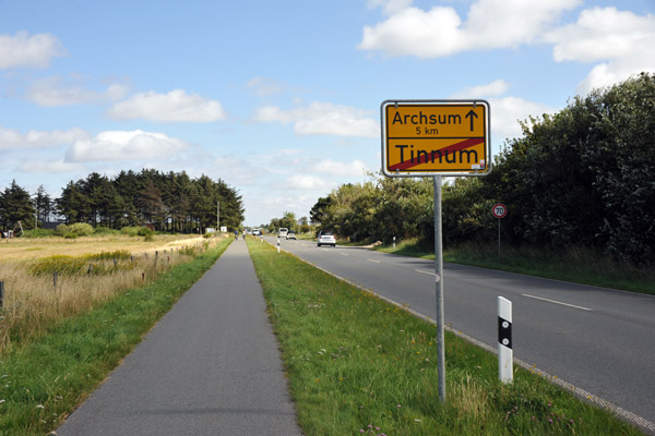 Bike path along the Keitumer Landstraße, Tinnum
