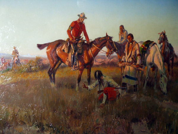 Native Scout Leading a Mountie