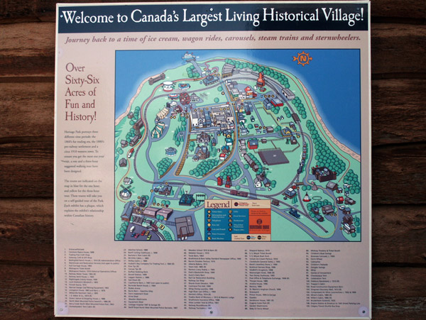 Map of the Calgary Heritage Park Historical Village