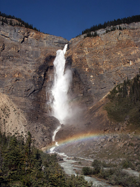 Takakkaw Falls with Rainbow