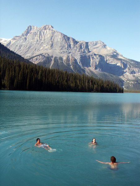 Swimming in Emerald Lake