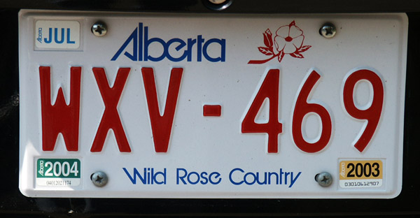 Alberta License Plate