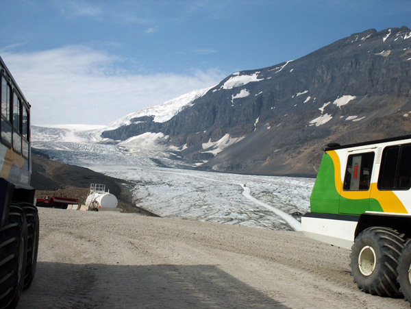 Athabaska Glacier with the Ice Road