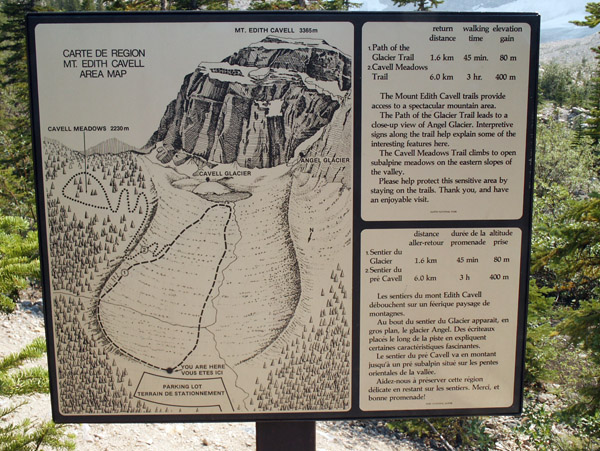 Map of Mount Edith Cavell, Jasper