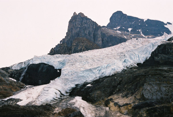 The Columbia Icefield consists of 8 major glaciers
