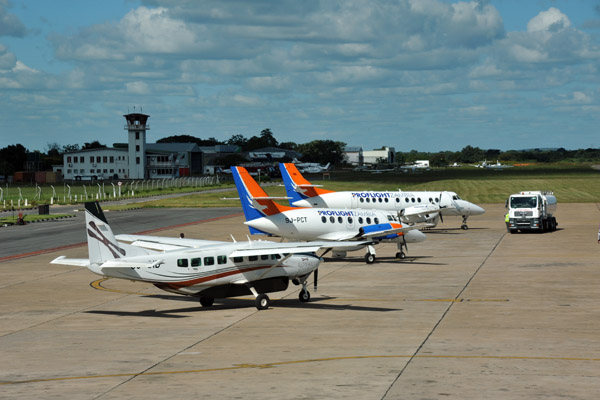 Regional turboprops on the ramp at Lusaka Airport