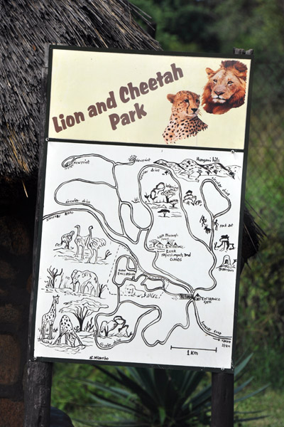 Map of the Lion and Cheetah Park