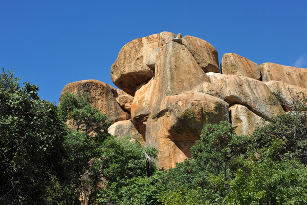 Rock formations typical of Zimbabwe
