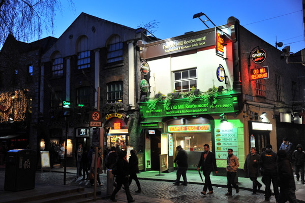 Evening at the Old Mill Restaurant, Temple Bar, Dublin