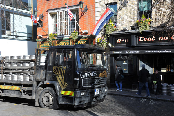Guinness truck making deliveries to the pubs of Temple Bar