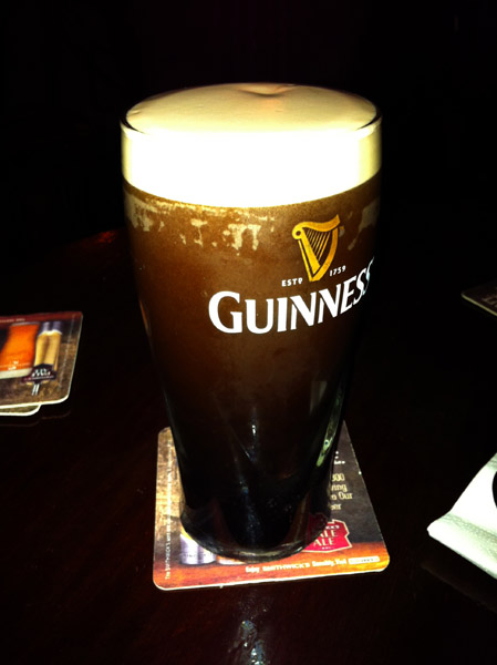 A pint of Guinness, Temple Bar