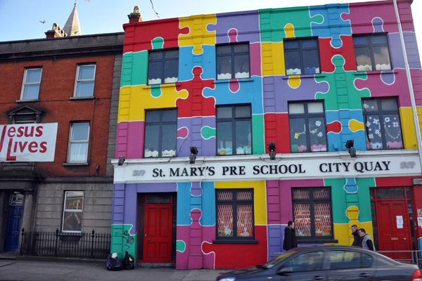 Colorful St. Mary's Pre School, City Quay, Dublin