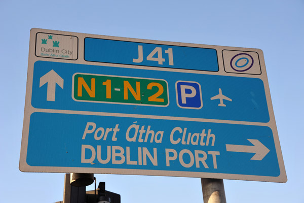 Road sign - Dublin Port