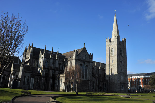 North side of the cathedral from St. Patrick's Park, Dublin
