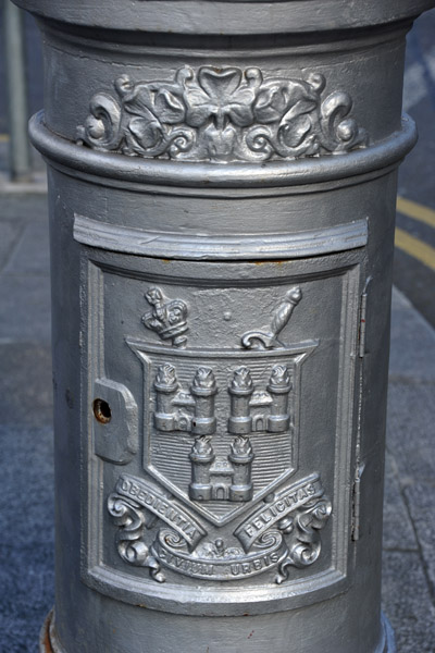 Dublin coat-of-arms on an old lamp post