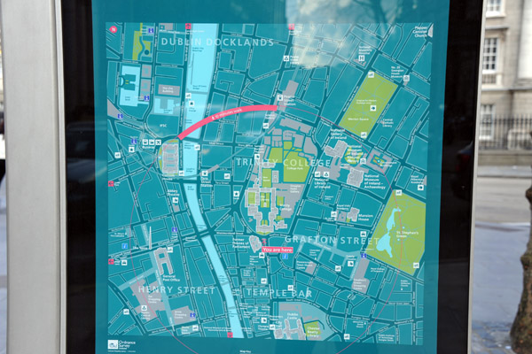 Map of central Dublin
