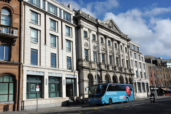 The Westin Hotel has taken over much of College Street, Dublin