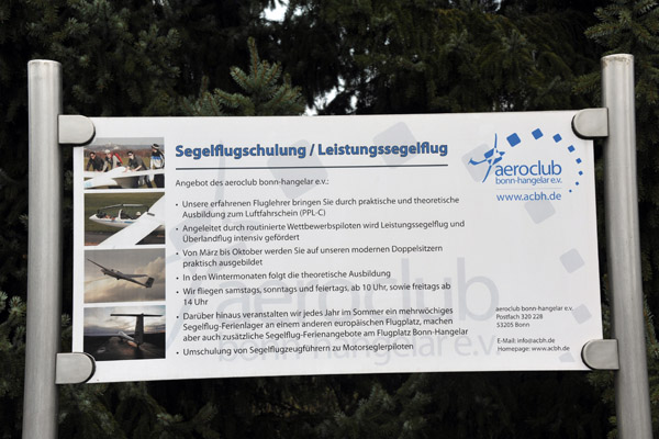 Glider School (Segelflugschulung) Aeroclub Bonn-Hangelar 