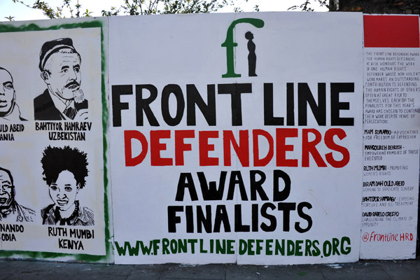 Front Line Defenders Award Finalist, Dublin