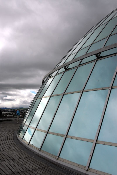 Walkway around the dome of the Perlan