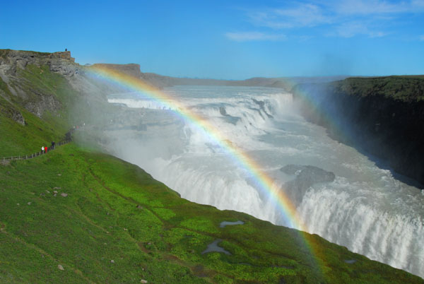 Gullfoss with rainbow