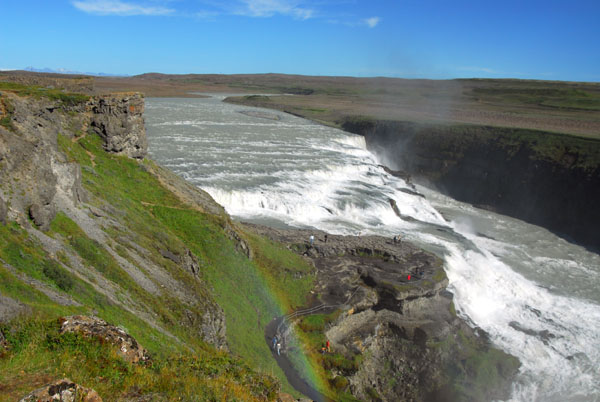 Upper view of Gullfoss with the Hvt River