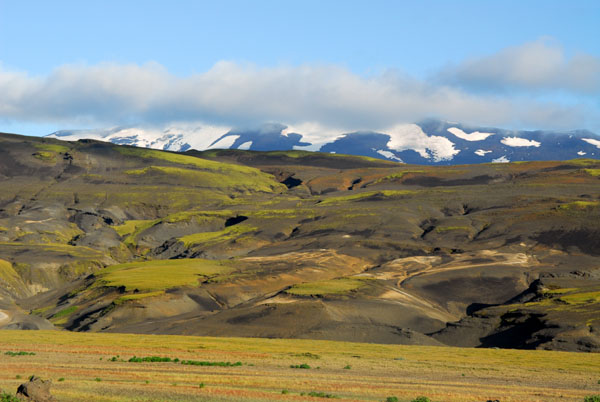 Wild terrain below Mount Hekla
